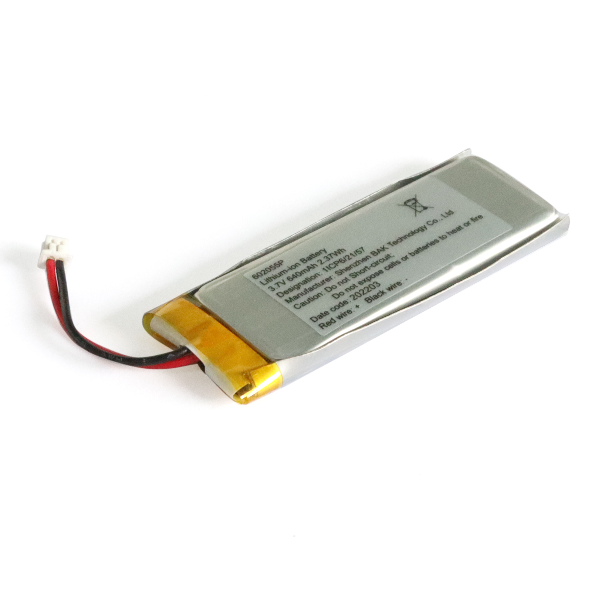 Lithium Polymer Battery 3.7V 640mAh for Bluetooth Device 